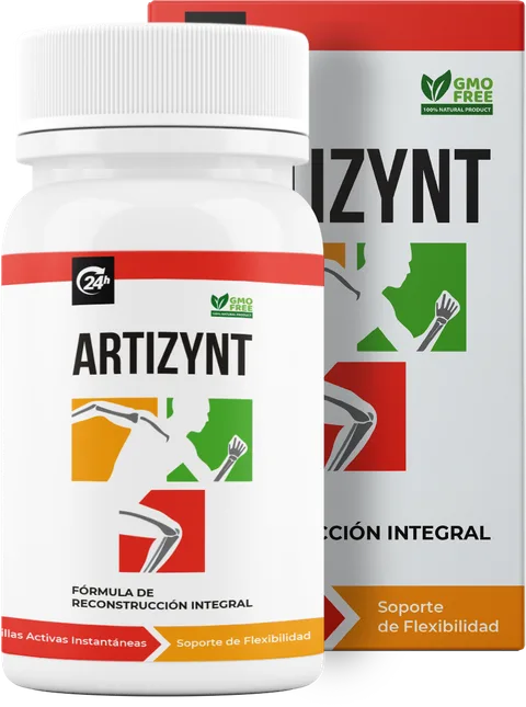 Frasco y caja de ArtiZynt, 20 cápsulas